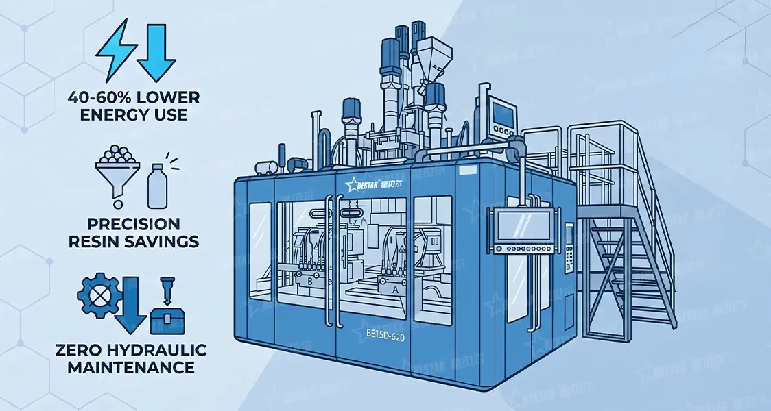 Full Electric Blow Molding Machine Reduce Costs