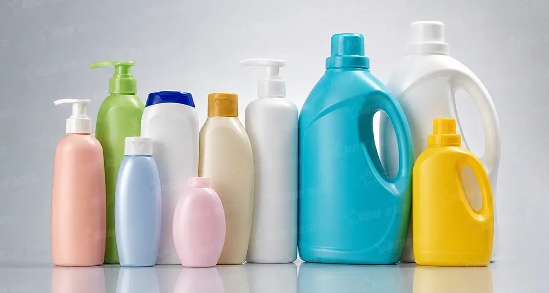 Shampoo, Detergent, and Cosmetic Bottles